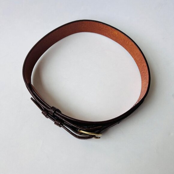 Don Hume Basket weave pattern belt, brown, Size 30 - Picture 2 of 7